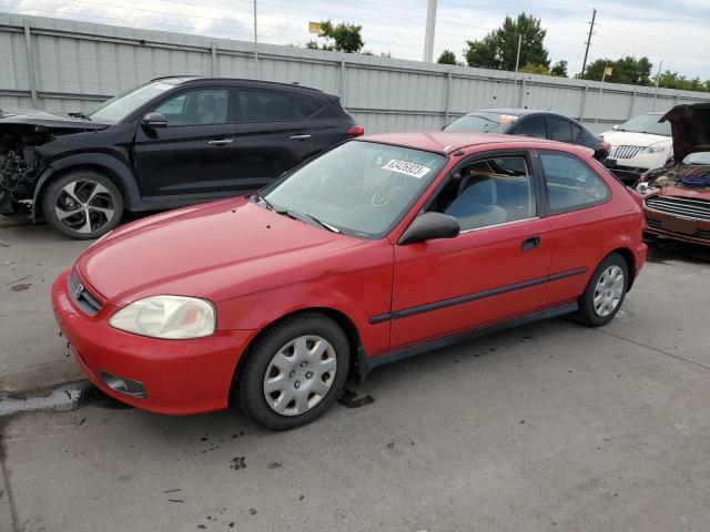 2HGEJ6349YH107769 - 2000 HONDA CIVIC DX RED photo 1