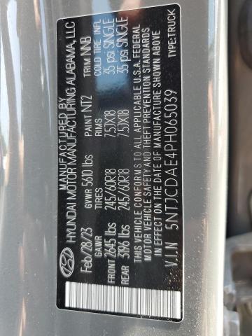 5NTJCDAE4PH065039 - 2023 HYUNDAI SANTA CRUZ SEL GRAY photo 12