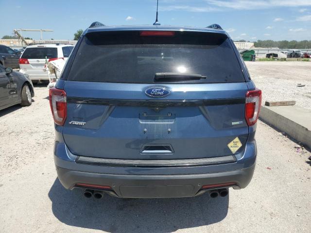 1FM5K8GT6JGA88488 - 2018 FORD EXPLORER SPORT أزرق صورة 6