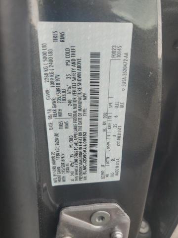 5LMCJ2D90KUL09552 - 2019 LINCOLN MKC SELECT 石墨色 照片 12