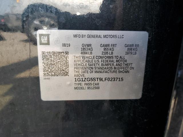 1G1ZG5ST9LF023715 - 2020 CHEVROLET MALIBU RS 黑色 照片 12