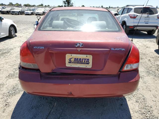 KMHDN45D33U602423 - 2003 HYUNDAI ELANTRA GLS RED photo 6