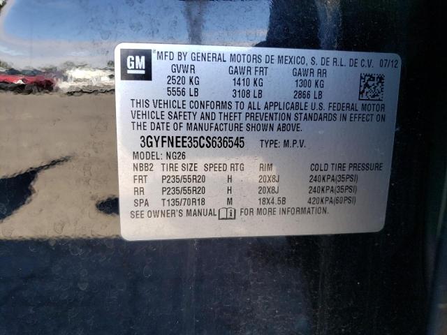 3GYFNEE35CS636545 - 2012 CADILLAC SRX PERFORMANCE COLLECTION Czarny zdjęcie 13