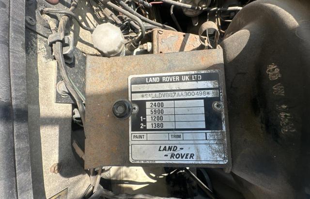 SALLDVBB7AA300498 - 1987 LAND ROVER DEFENDER WHITE photo 10