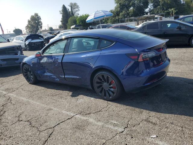 5YJ3E1EC0NF337669 - 2022 TESLA MODEL 3 أزرق صورة 2