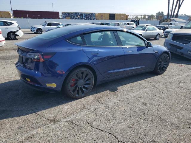 5YJ3E1EC0NF337669 - 2022 TESLA MODEL 3 أزرق صورة 3