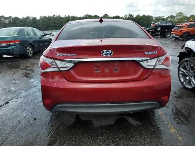 KMHEC4A49EA108832 - 2014 HYUNDAI SONATA HYBRID RED photo 6