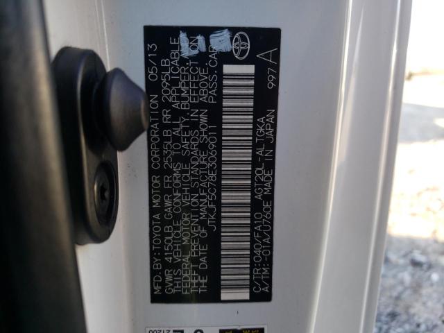 JTKJF5C78E3069011 - 2014 TOYOTA SCION TC 白色 照片 12