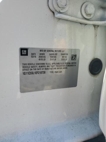 1G11C5SL1EF218736 - 2014 CHEVROLET MALIBU 1LT WHITE photo 12