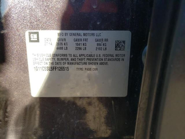 1G11C5SL5FF126515 - 2015 CHEVROLET MALIBU 1LT PURPLE photo 12