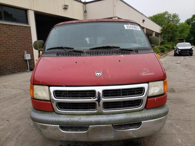 2B6HB11X22K132875 - 2002 DODGE RAM VAN B1500 RED photo 5