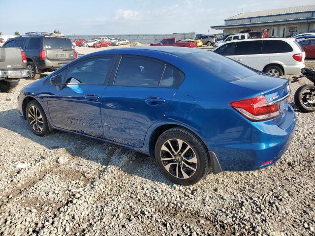 19XFB2F82FE058527 - 2015 HONDA CIVIC EX BLUE photo 2