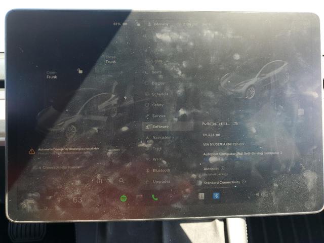 5YJ3E1EAXNF295722 - 2022 TESLA MODEL 3 ნაცრისფერი ფოტო 9