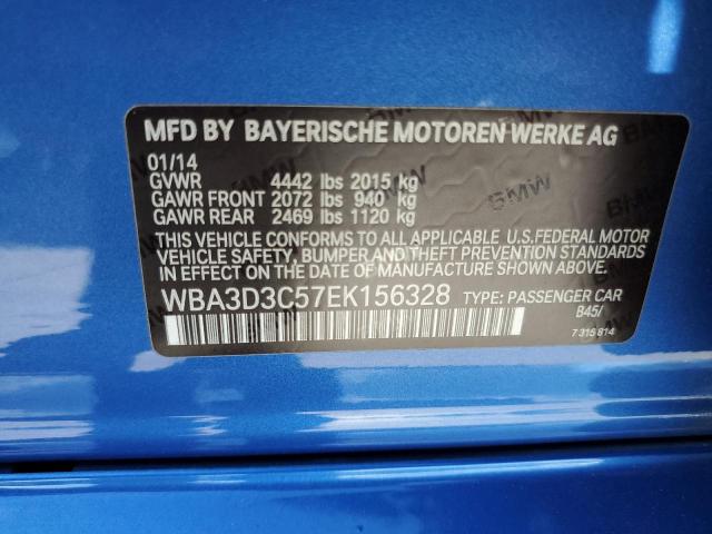 WBA3D3C57EK156328 - 2014 BMW 328 D BLUE photo 12
