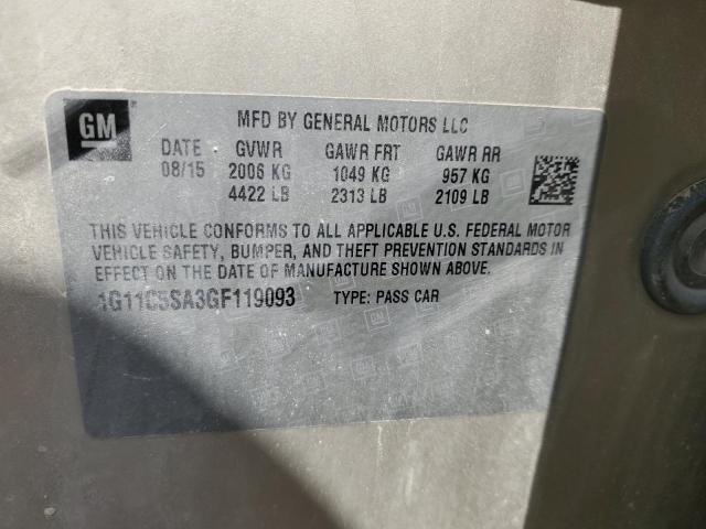 1G11C5SA3GF119093 - 2016 CHEVROLET MALIBU LIM LT 米色 照片 12