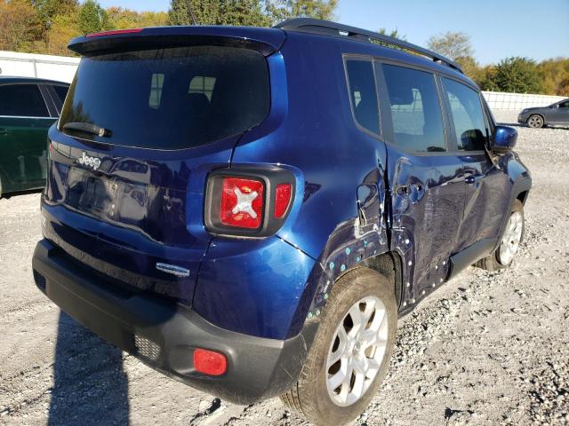 ZACCJABB1HPG31263 - 2017 JEEP RENEGADE LATITUDE BLUE photo 4