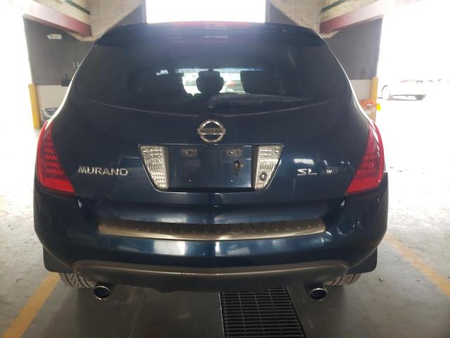 JN8AZ08W96W525071 - 2006 NISSAN MURANO SL BLUE photo 6