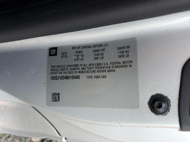 1G6DJ1ED4B0109406 - 2011 CADILLAC CTS PERFORMANCE COLLECTION Gümüş fotoğraf 12