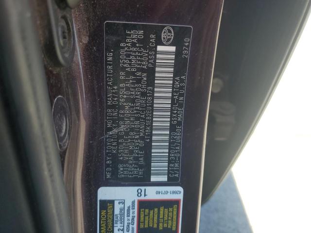 4T1BK1EB2EU108179 - 2014 TOYOTA AVALON BASE Bordo fotoğraf 13