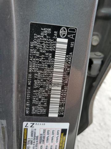 2T1KR32E98C695993 - 2008 TOYOTA COROLLA MA XR GRAY photo 12