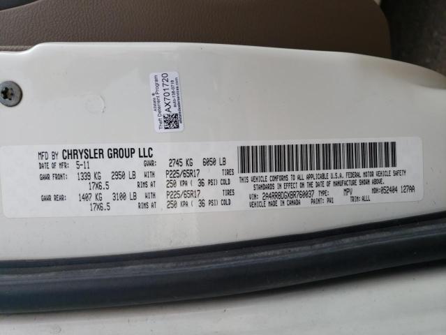 2A4RR8DGXBR760037 - 2011 CHRYSLER TOWN & COU TOURING L WHITE photo 13