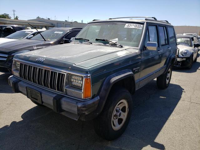 1J4FJ58S4NL167231 - 1992 JEEP CHEROKEE LAREDO GREEN photo 1