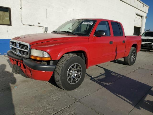 1D7HL38K94S639785 - 2004 DODGE DAKOTA QUAD SPORT RED photo 1