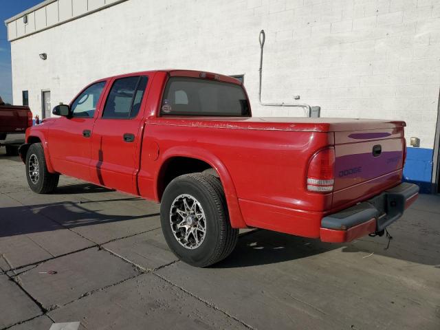 1D7HL38K94S639785 - 2004 DODGE DAKOTA QUAD SPORT RED photo 2