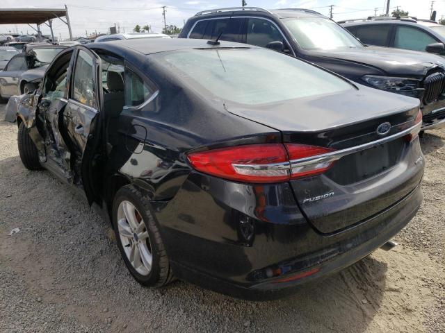 3FA6P0UU3JR100801 - 2018 FORD FUSION S HYBRID BLACK photo 2