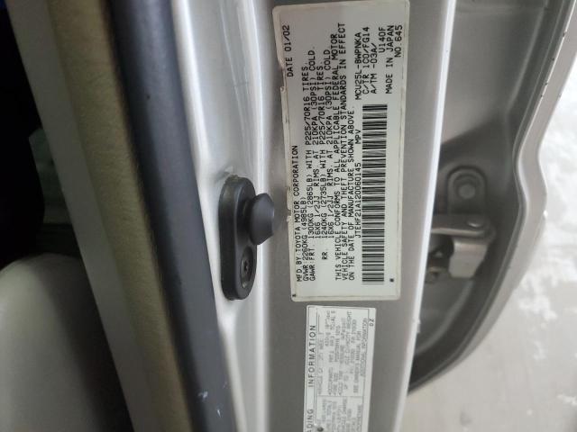 JTEHF21A120060145 - 2002 TOYOTA HIGHLANDER LIMITED SILVER photo 13