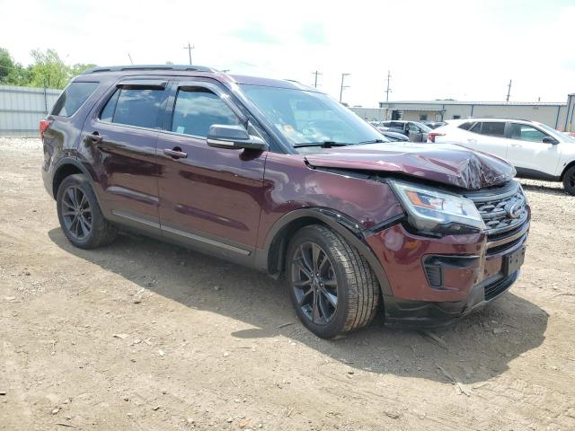 1FM5K8D83JGB86037 - 2018 FORD EXPLORER XLT BURGUNDY photo 4