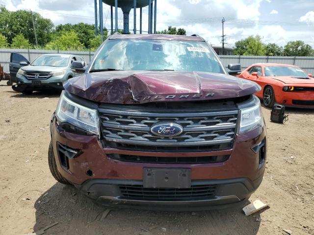 1FM5K8D83JGB86037 - 2018 FORD EXPLORER XLT BURGUNDY photo 5