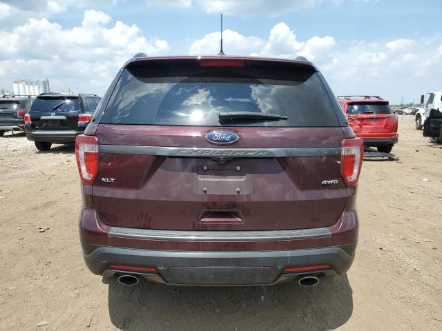 1FM5K8D83JGB86037 - 2018 FORD EXPLORER XLT BURGUNDY photo 6