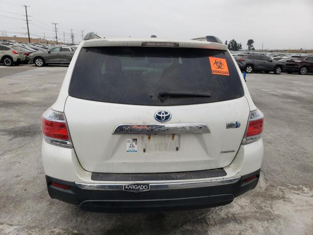 JTEDC3EH8D2013609 - 2013 TOYOTA HIGHLANDER HYBRID LIMITED WHITE photo 6