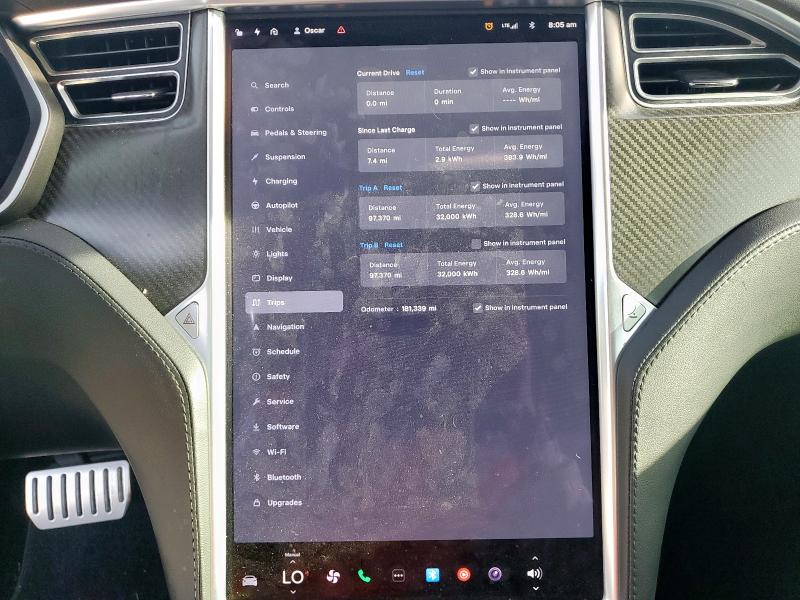 5YJSA1H12EFP51442 - 2014 TESLA MODEL S Սպիտակ լուսանկար 9