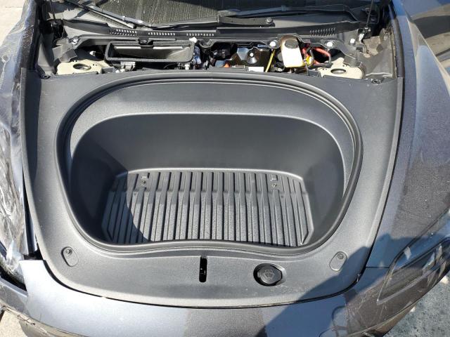 5YJ3E1EA3SF989194 - 2025 TESLA MODEL 3 GRAY photo 12