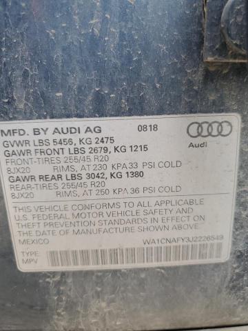 WA1CNAFY3J2226549 - 2018 AUDI Q5 PRESTIGE 蓝色 照片 12