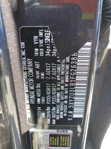 5XYZU3LB1FG263885 - 2015 HYUNDAI SANTA FE S ნაცრისფერი ფოტო 13