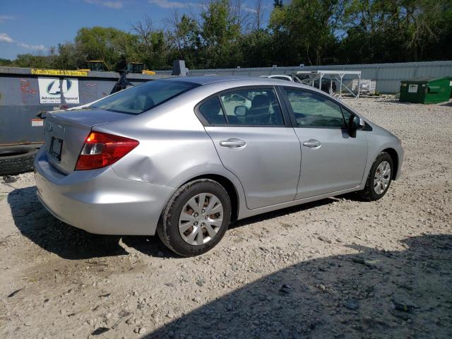 19XFB2F50CE004788 - 2012 HONDA CIVIC LX SILVER photo 3