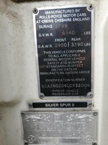 SCAZN02D6LCX32006 - 1990 ROL SILVER SPUR BEIGE photo 12