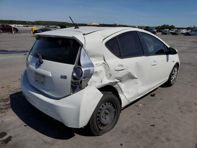 JTDKDTB34D1056934 - 2013 TOYOTA PRIUS C WHITE photo 4