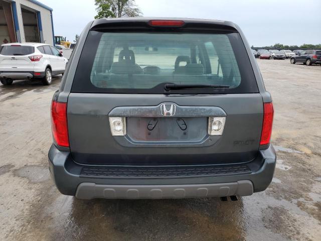 2HKYF18115H564870 - 2005 HONDA PILOT LX GRAY photo 6