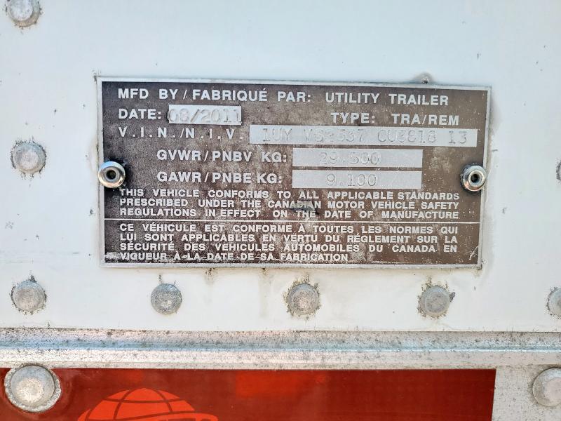 1UYVS2537CU381813 - 2012 UTILITY TRAILER WHITE photo 10