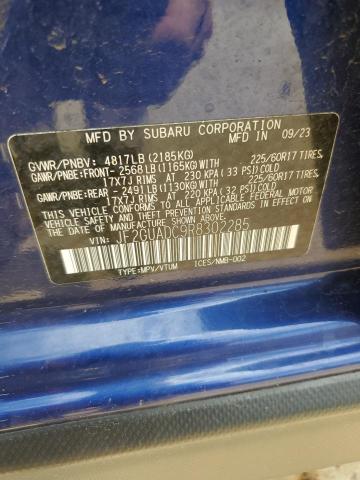 JF2GUADC9R8302285 - 2024 SUBARU CROSSTREK PREMIUM BLUE photo 12