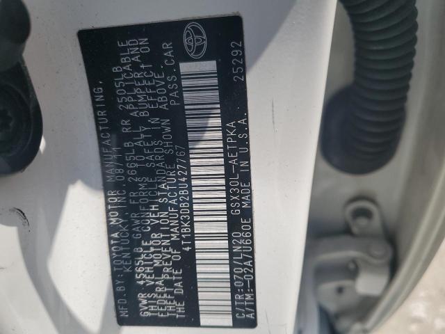 4T1BK3DB2BU427767 - 2011 TOYOTA AVALON BASE 白色 照片 12