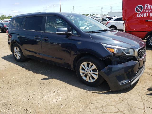 KNDMB5C13G6191191 - 2016 KIA SEDONA LX BLUE photo 4