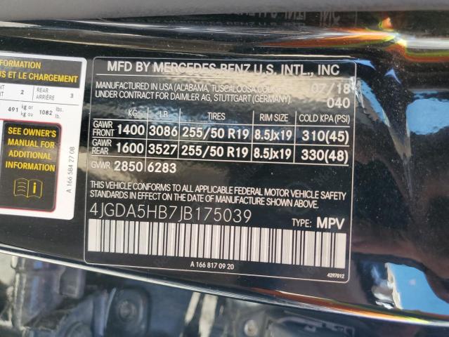 4JGDA5HB7JB175039 - 2018 MERCEDES-BENZ GLE 350 4MATIC BLACK photo 14