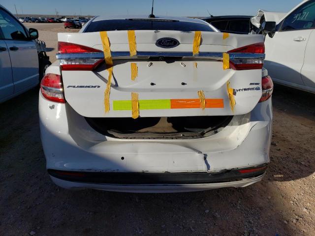 3FA6P0LU1HR409386 - 2017 FORD FUSION SE HYBRID WHITE photo 6