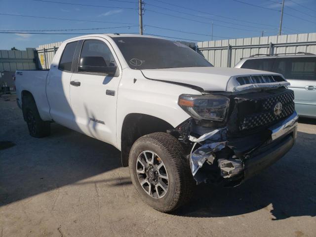 5TFRY5F1XKX251910 - 2019 TOYOTA TUNDRA DOUBLE CAB SR/SR5 WHITE photo 1