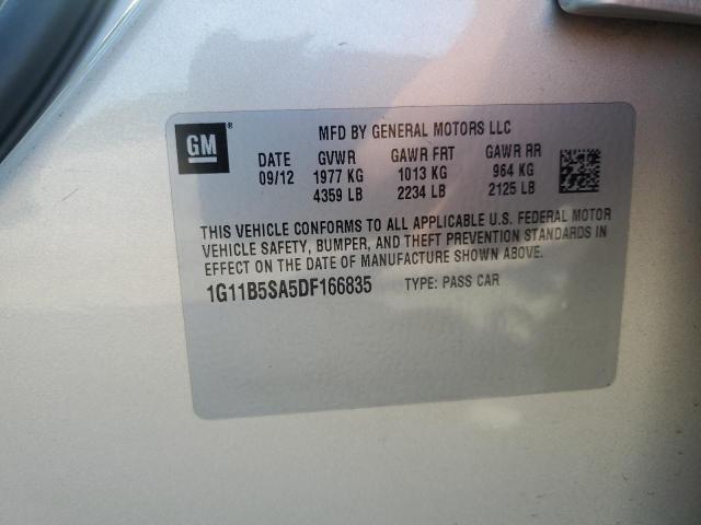 1G11B5SA5DF166835 - 2013 CHEVROLET MALIBU LS 金色 照片 12